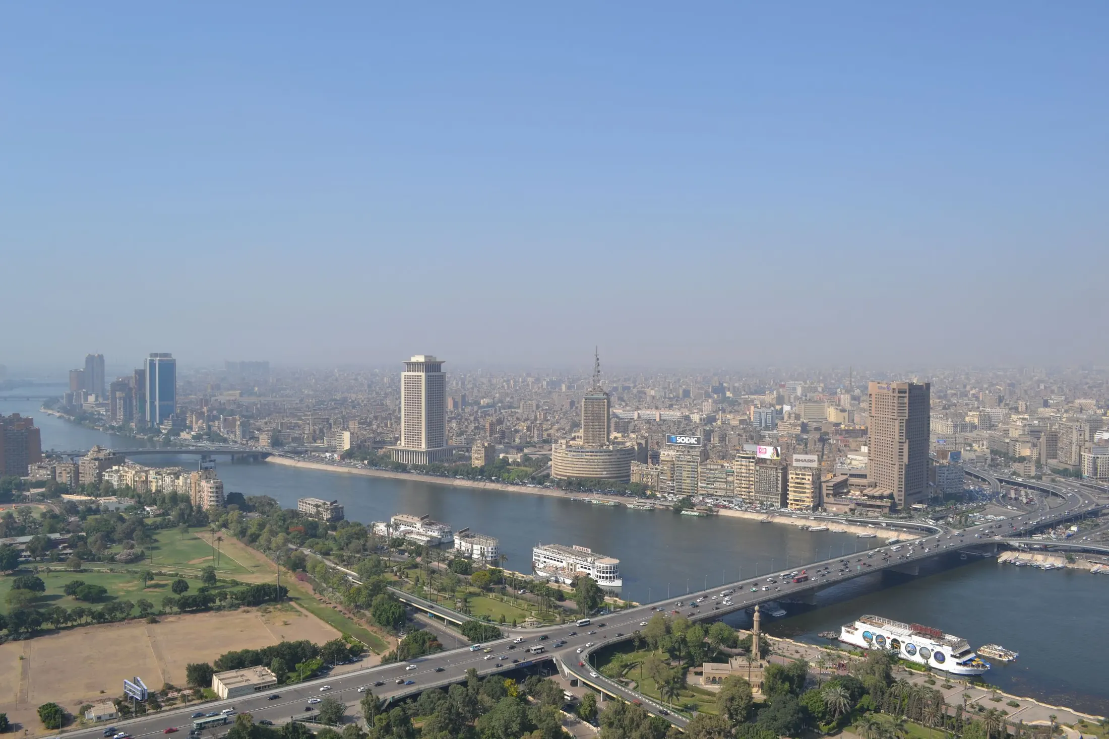 Aerial view of Cairo and the Nile